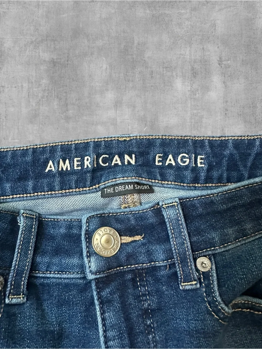 American Eagle Outfitters Women’s Distressed Denim Shorts - Dark Blue Size 0